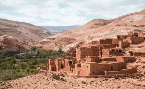 After a few hours on the road of our 10 day road trip to Morocco, we noticed the main road from Marrakech to Ouarzazate was plagued with tour busses and vans. We had seen this road in google maps but hesitated since it was a secondary road with many dirt sections. Finally, we decided to go for it. Best decision of our entire trip. This road let us see traditional Moroccan Berber country side for hours and hours. With roughly 10 cars crossed throughout the entire 6 hour drive, this was the road less travelled by.