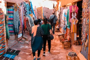 people walking on market during daytime
