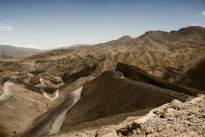 Driving through the Atlas mountain, from Marrakesh to Zagora. I get car sick easily but luckily the view was so fascinating I got distracted.